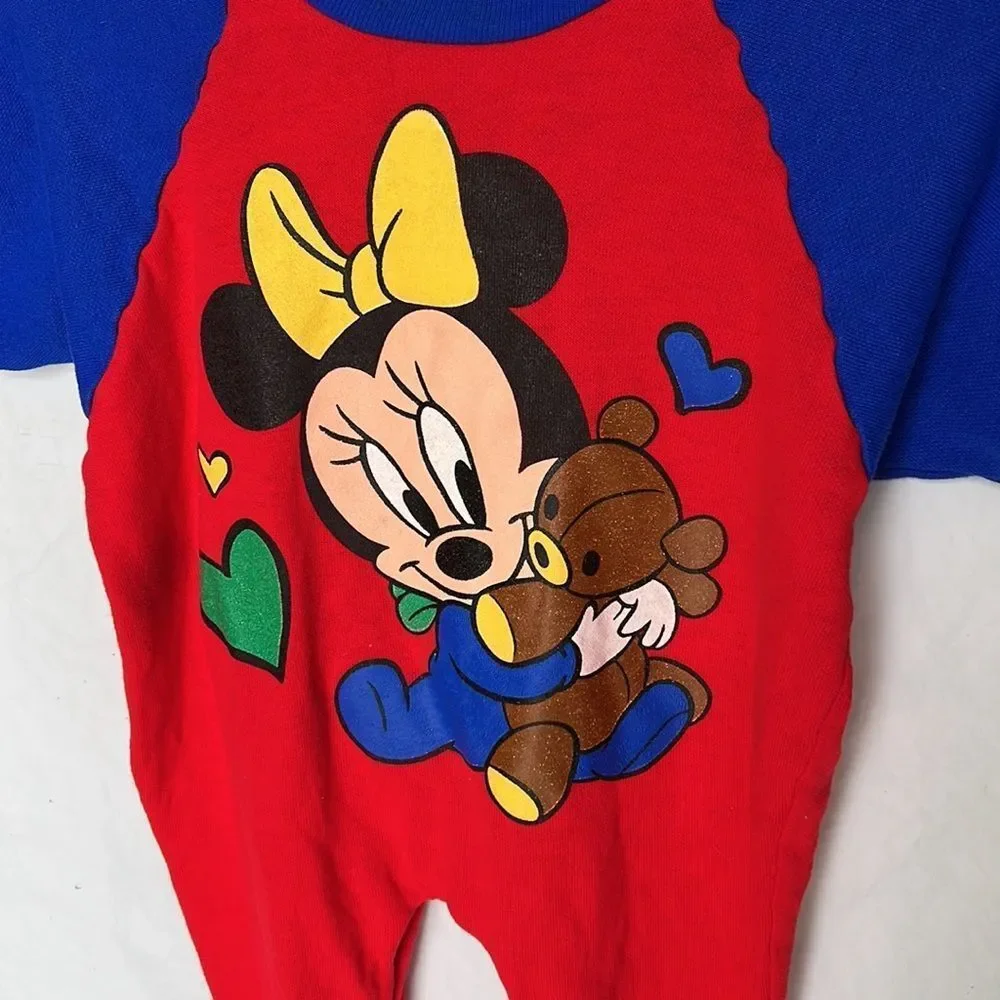 Disney Minnie Mouse infant vintage one piece outfit size 9/12 months - Picture 2 of 6
